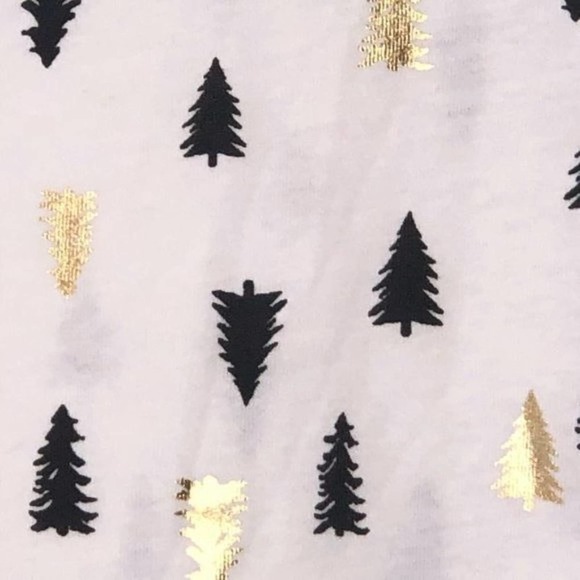 Macy's Family Pajamas Tree-Print pajama top white XS - Picture 5 of 10